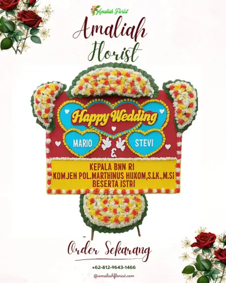 Papan Bunga Pernikahan Batupoaro